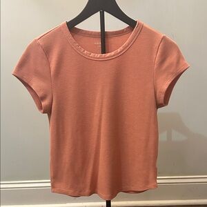 Women's Ribbed Orange Top